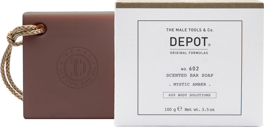 Мило для тіла "Містичний бурштин" 100 г DEPOT 602 Scented Bar Soap Mystic Amber  8032274111917 фото