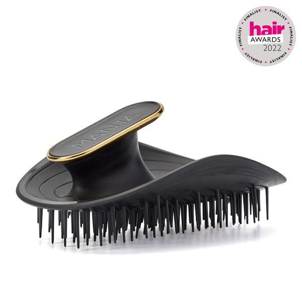 Щітка для волосся чорна MANTA Brush Black/Gold 705632451007 фото