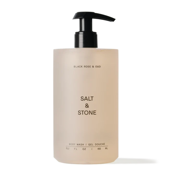 Антиоксидантний гель для душу з ароматом чорної троянди та уда 450ml SALT&STONE Black Rose & Oud 3989 фото