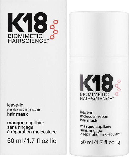 Відновлювальна незмивна маска для волосся K18 Leave-in Molecular Repair Hair Mask 50 ml К18-31005 фото