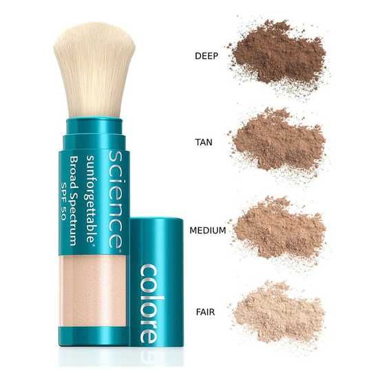 Солнцезащитная россыпная пудра с кистью полунасыщенная Colorescience Total Protection Brush SPF 50 Medium 403105051 фото