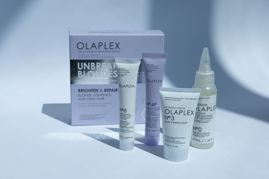 Набор миниатюр для блонда "Яркость цвета и восстановление" Olaplex Unbreakable Blondes Mini Kit 20146047 фото