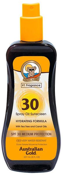 Водостойкий солнцезащитный спрей-масло Australian Gold Spray Oil Sunscreen Carrot Oil SPF 30 А75207 фото