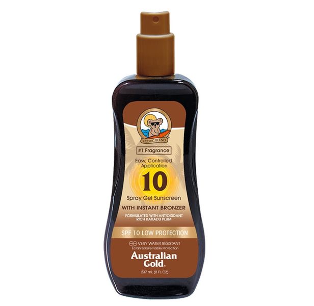 Спрей-гель с бронзатором SPF10 Australian Gold SPF 10 Spray Gel Bronzer А75054 фото