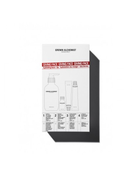 Тревел набор бестселлеров для увлажнения лица и губ GROWN ALCHEMIST Giving Face Hydrating Skincare Gift Set