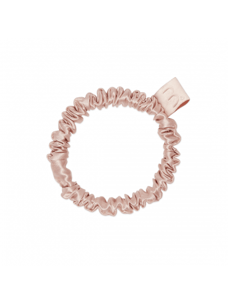 Тонкая резинка из натурального шелка нюдовая Mon Mou Silk Slim Scrunchie Nude