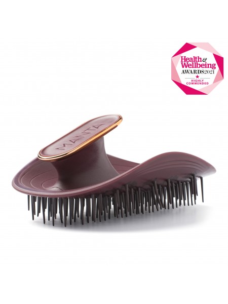 Щетка для волос бургундия MANTA Brush Burgundy/Rose Gold