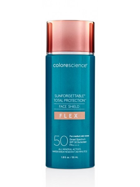 Солнцезащитный крем для лица полунасыщенный Colorescience Total Protection Face Shield Flex SPF 50-Medium