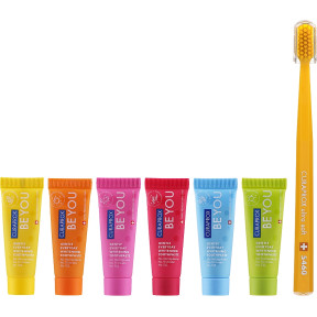Набор зубных паст из шести вкусов и зубная щетка CS 5460 Curaprox BE YOU (TOOTHPASTE/10MLX6 + TOOTHBRUSH)