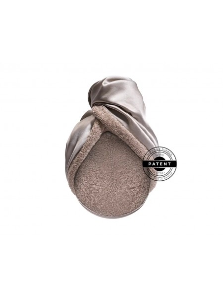 Двухсторонее полотенце-тюрбан для деликатной сушки волос Mon Mou Hair Turban Taupe